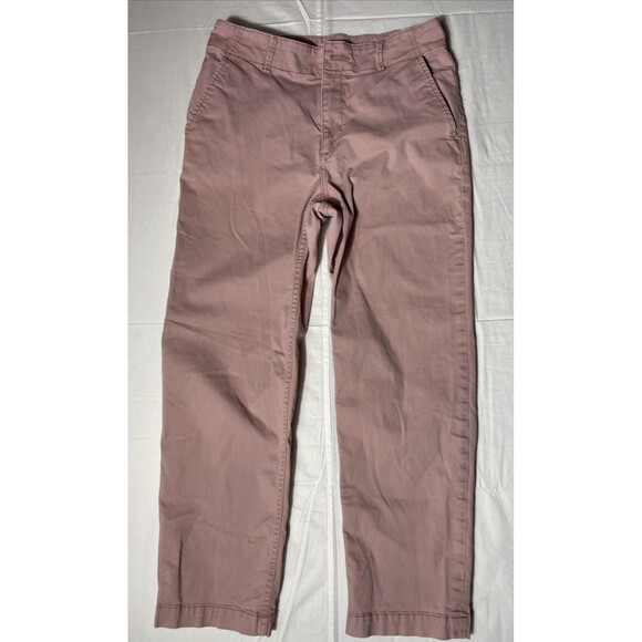 Loft Womens Straight Leg Ankle Pants Pink Pockets Size 6 - Picture 1 of 9